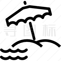 海滩伞图标