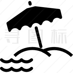 海滩伞图标