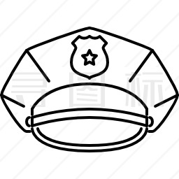警察帽子的徽章简笔画图片