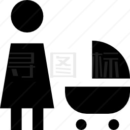 婴儿婴儿婴儿推车图标