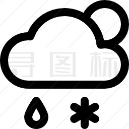 雨夹雪图标