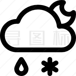 雨夹雪图标