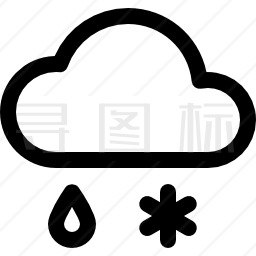 雨夹雪图标