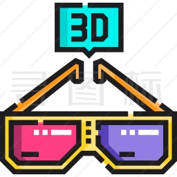 3D眼镜图标