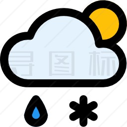 雨夹雪图标