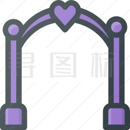 婚礼拱门图标