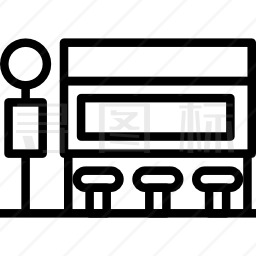 公共汽车站图标