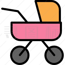 婴儿婴儿婴儿推车图标