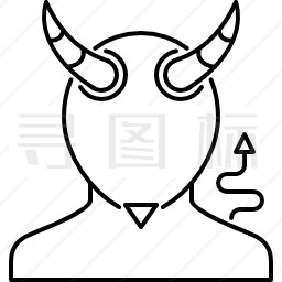 恶魔标志简笔画图片