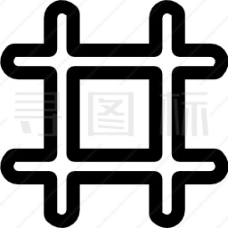 井字标签图标