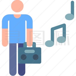 流行音乐播音员图标