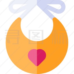 婴儿围兜图标