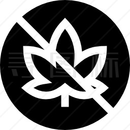 禁止大麻图标