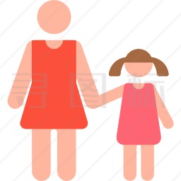 母亲和女儿图标