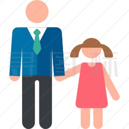 父亲和女儿图标