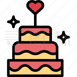 婚礼蛋糕图标