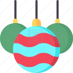 圣诞彩球图标