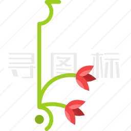 花卉装饰设计图标