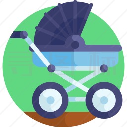 婴儿婴儿推车图标