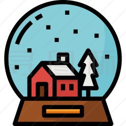 雪花玻璃球图标