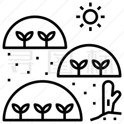 沙漠日光温室图标