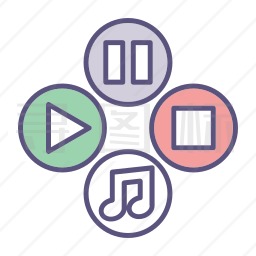 音乐播放器按钮图标