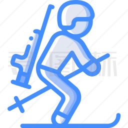 越野滑雪射击图标