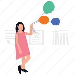 抓气球的女孩图标