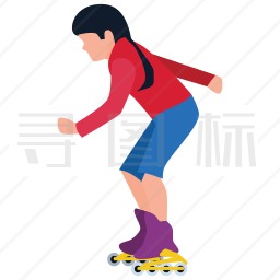 溜冰女孩图标