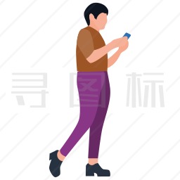 发短息的男孩图标