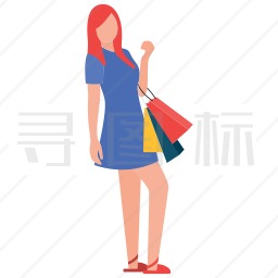 购物女孩图标