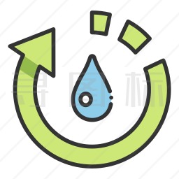 生态水循环图标