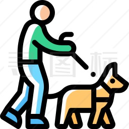 导盲犬图标