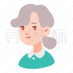 马尾辫女孩图标