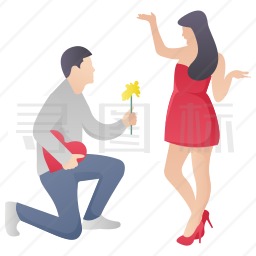 求婚的情侣图标