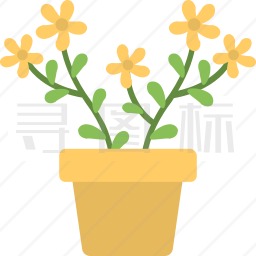 花朵盆栽图标