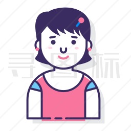 短发女孩图标