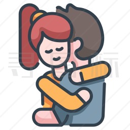 拥抱的情侣图标
