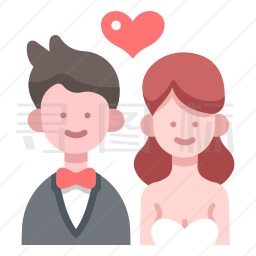 结婚的情侣图标