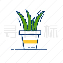 芦荟盆栽图标