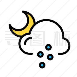 夜间冰雹图标