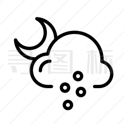 夜间冰雹图标