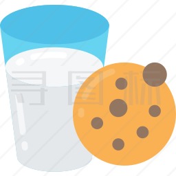 饼干和牛奶图标