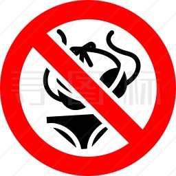 禁止游泳标志图标