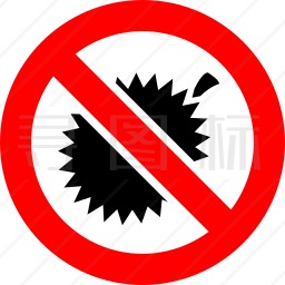 禁止吃榴莲标志图标