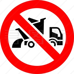 汽车禁止标志图标