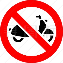 禁止电瓶车标志图标