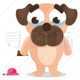 伤心的巴哥犬图标