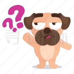 疑惑的巴哥犬图标