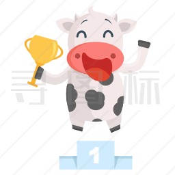 获胜的奶牛图标